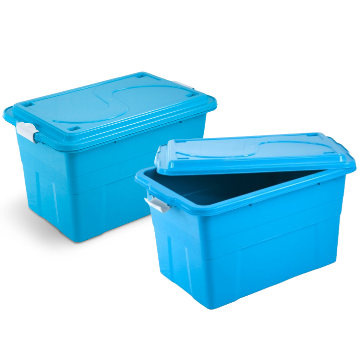 Kit Duas Caixas organizadoras 70 L, Agraplast 904, Diversas Cores
