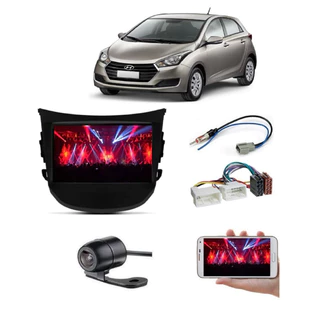 Kit Central multimídia MP5 HB20 (2012 até 2020) Bluetooth Espelhamento + moldura + câmera de ré