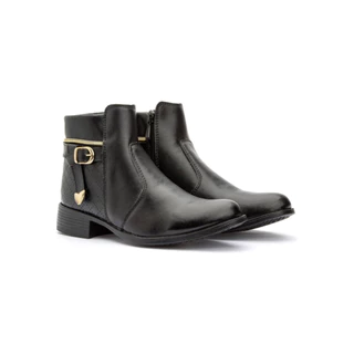 Bota Feminina Confortavél Inverno Fashion Cano Curto Coturno Feminino