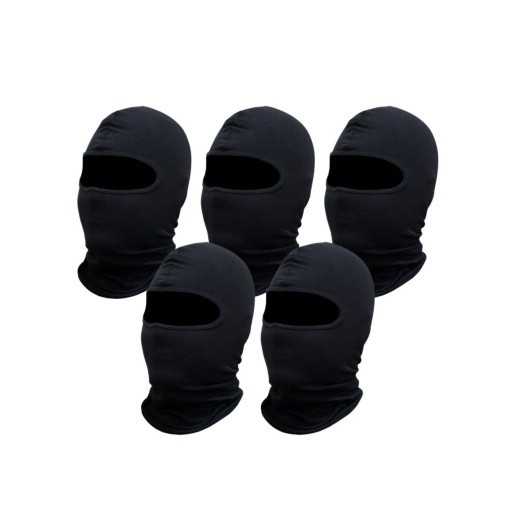 Kit Toucas Ninjas Balaclavas Preta Proteção UV Termico Frio Motoqueiro ...