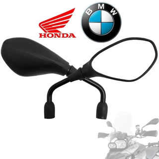 Par Retrovisor Modelo Bmw F800 Gs 650 Rosca Honda Fixo Haste Curta Cg Titan Fan Start Xre 125 150 160 300 Cb Twister