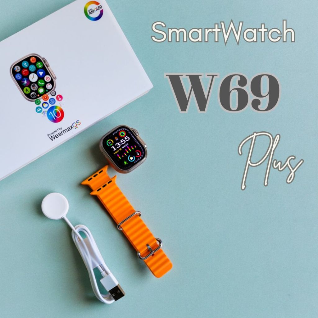 Smartwatch W69+ Plus Microwear Relógio Inteligente 49mm Tela Amoled ...