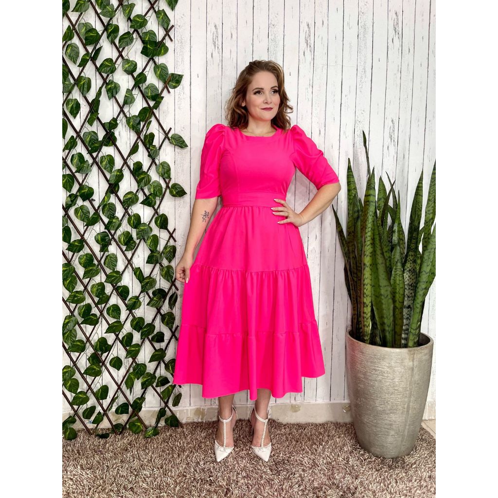 VESTIDOS MIDI DE MODA FEMININA VESTIDOS EVANGELICOS MODA EVANGELICA ...