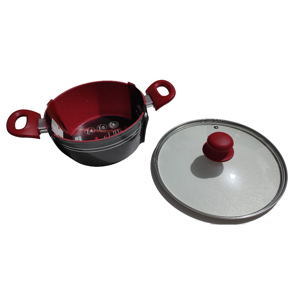 Caçarola RedSilver 20 cm Diâmetro Fogão a Gás, Indução, Elétrico, Cerâmico Com Tampa