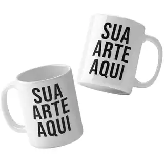 KIT 3 CANECA PORCELANA 325ML PERSONALIZADA (FAZEMOS SUA ARTE)
