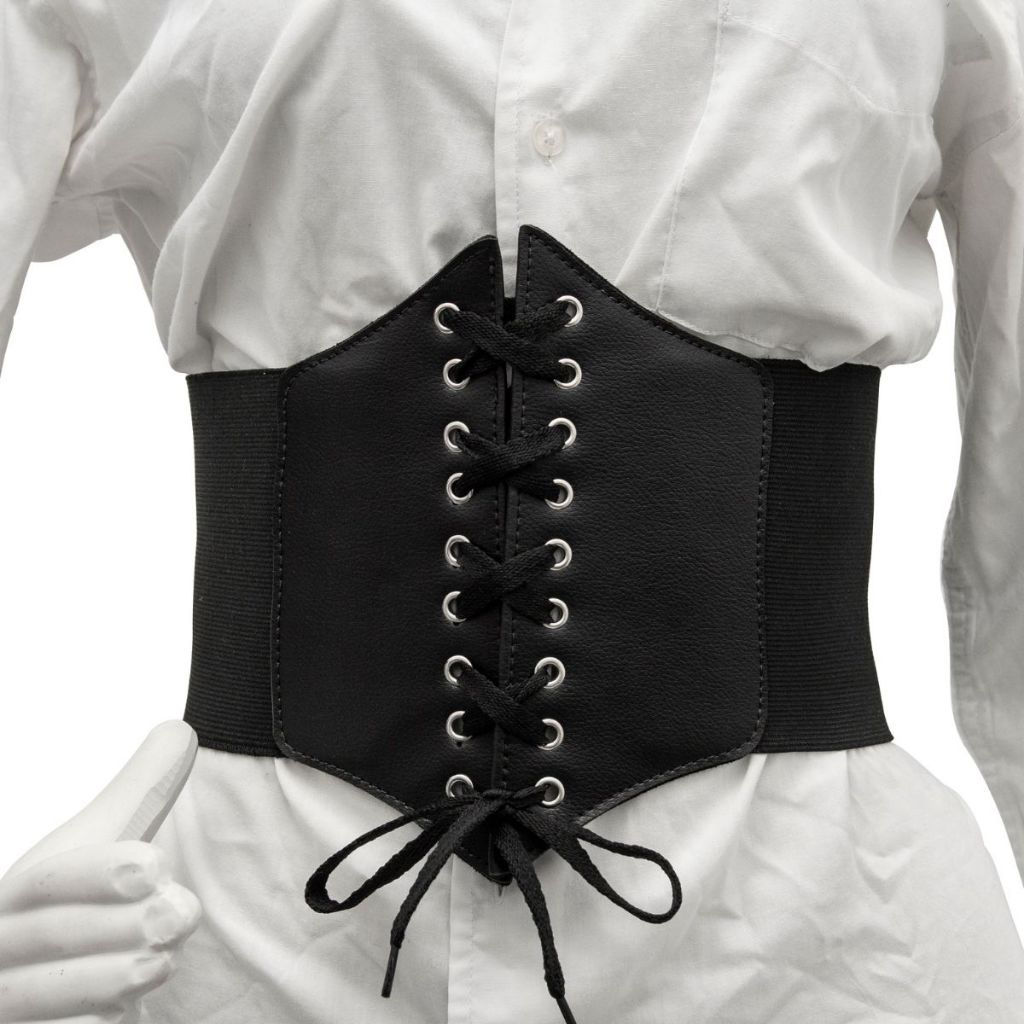 Cinto Espartilho Corset Feminino Elastico Cadarço OFF