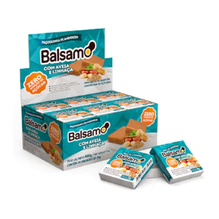 Paçoca Balsamo 480g Aveia E Linhaça Diet 24 Unidades De 20g - Eleita a melhor Paçoca do Brasil