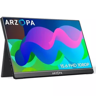 Monitor Portátil Arzopa 15,6'' A1 Gamut Ultrafino 1080p Fhd Ips Hdmi Usb-c Tela Extendida