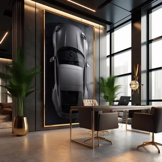 Quadro Decorativo Porsche 911 Prata 992