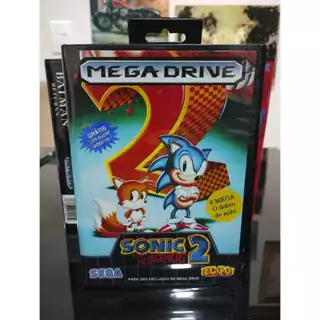 Sonic 1, 2, 3 Mega Drive com manual (Sem cartucho) - Estojo de reposição