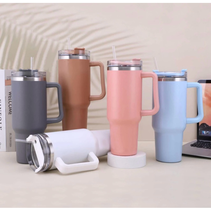 Copo Quencher Térmico 2.0 1200ml Canudo Tampa e Alça Antivazamento Caneca Garrafa Neymar