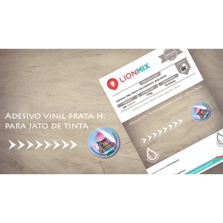 VINIL ADESIVO PRATA HOLOGRÁFICO BRILHANTE 135g. Resistente à água - A4 - 10 folhas
