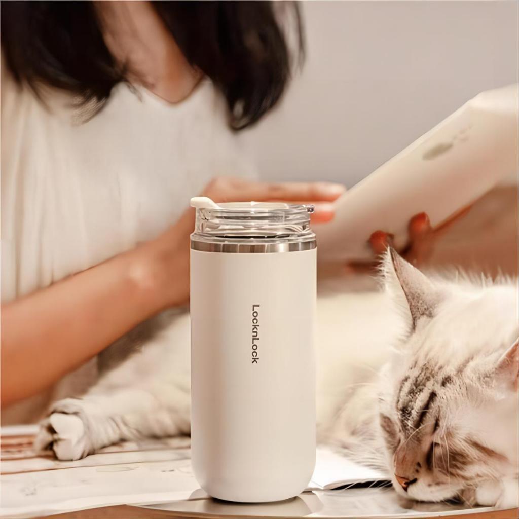 Copo Térmico Para Bebidas Em Aço Inox Com Tampa 350ml