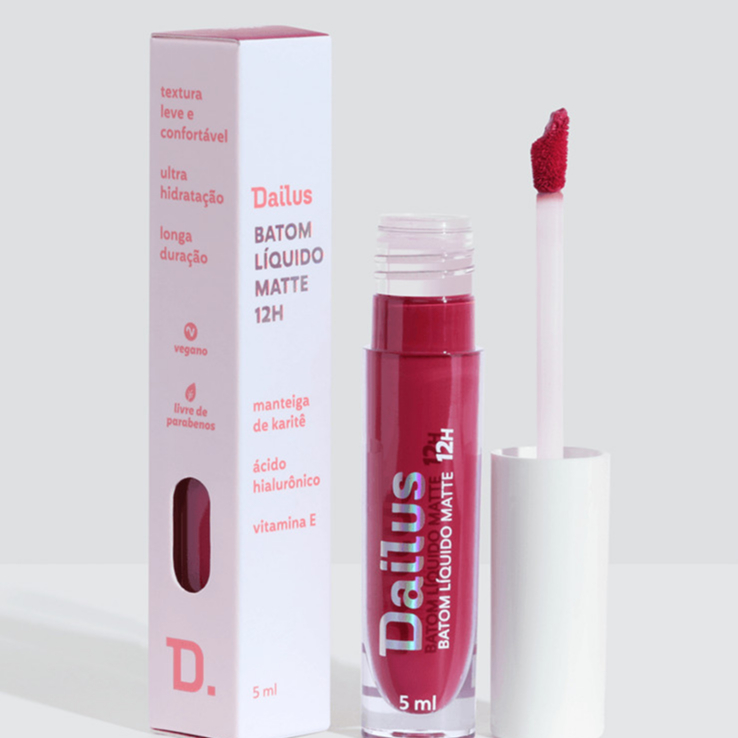 Batom Liquido Matte 12H Fúcsia - Dailus