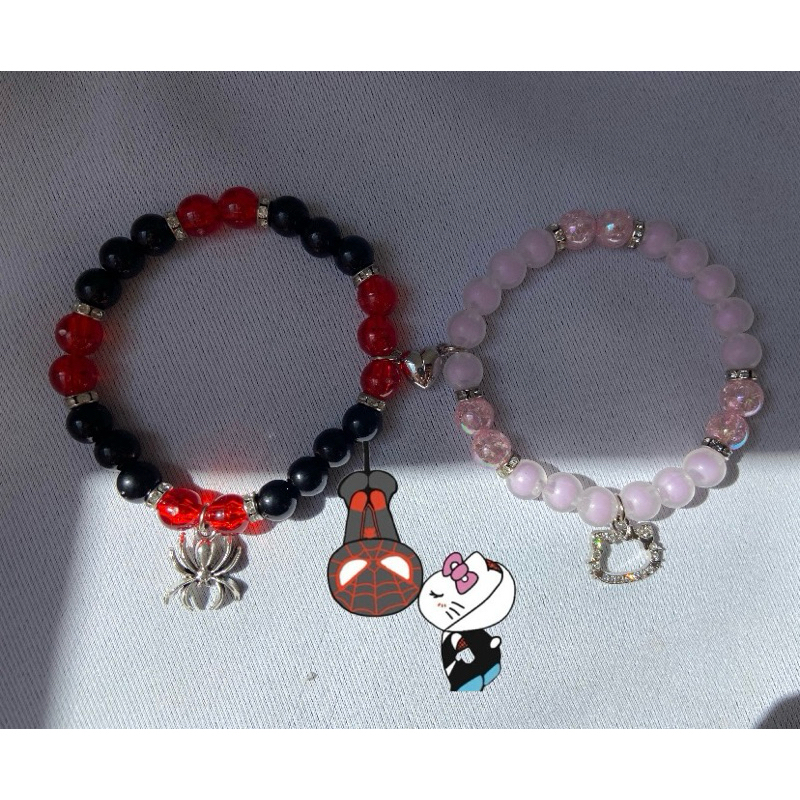 Pulseira homem aranha e Hello Kitty com ímã magnético | Shopee Brasil