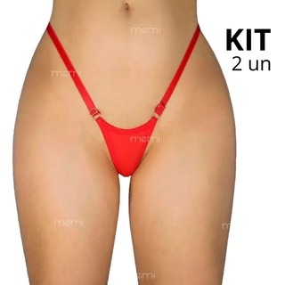 KIT 2 Mini Calcinha sexy fio dental G-string estilo micro biquíni