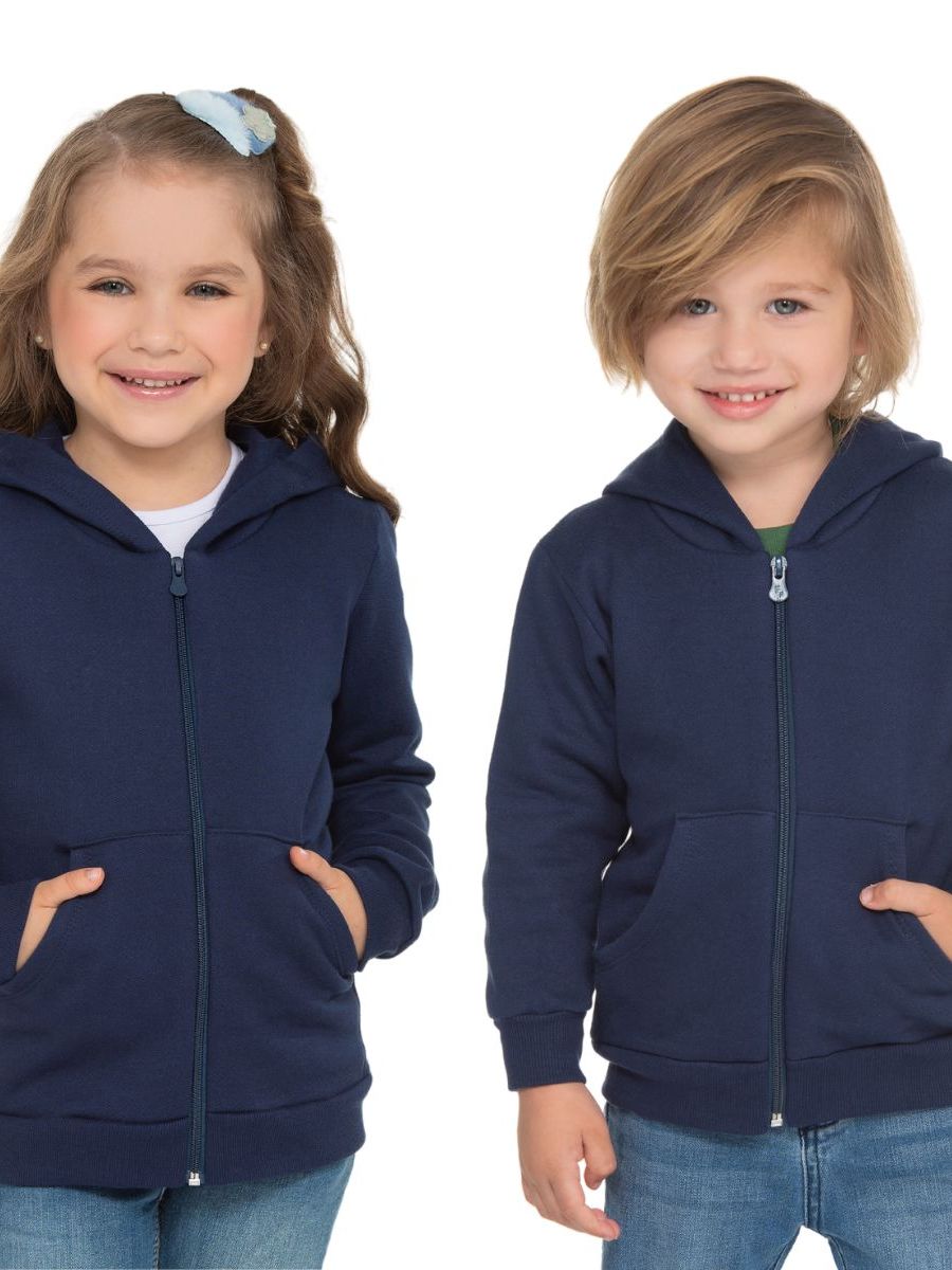 Casaco Infantil Uniforme Escolar Unissex em Moletom com Zíper