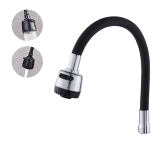 Extensor de Bica Torneira Flexível Mangueira Preta Dobrável Gourmet Sem Registro Cozinha