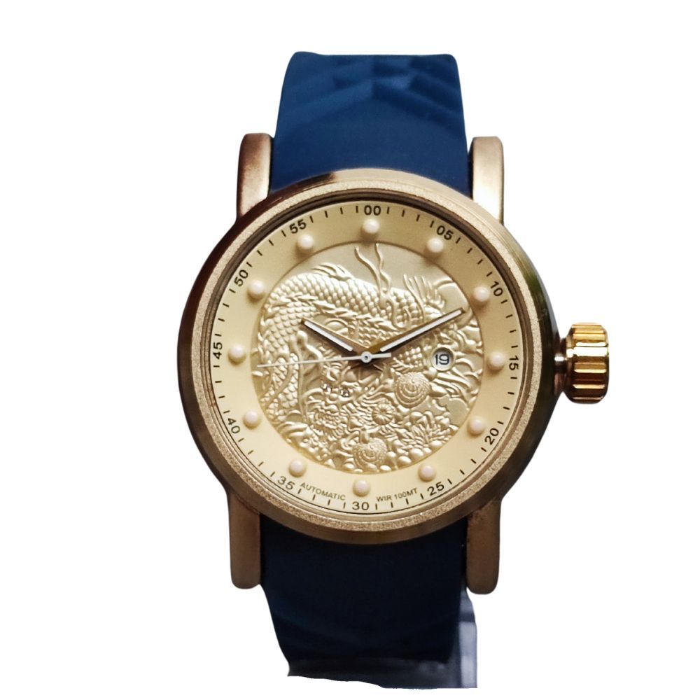 Relógio Masculino Luxo Calendário Pulseira de Borracha.
