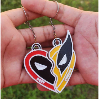 Chaveiro Deadpool Wolverine Best Friends Melhores Amigos Marvel
