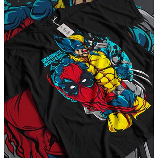 Camiseta Basica Algodao DeadPool Wolverine Filme Studio Marvel Unissex