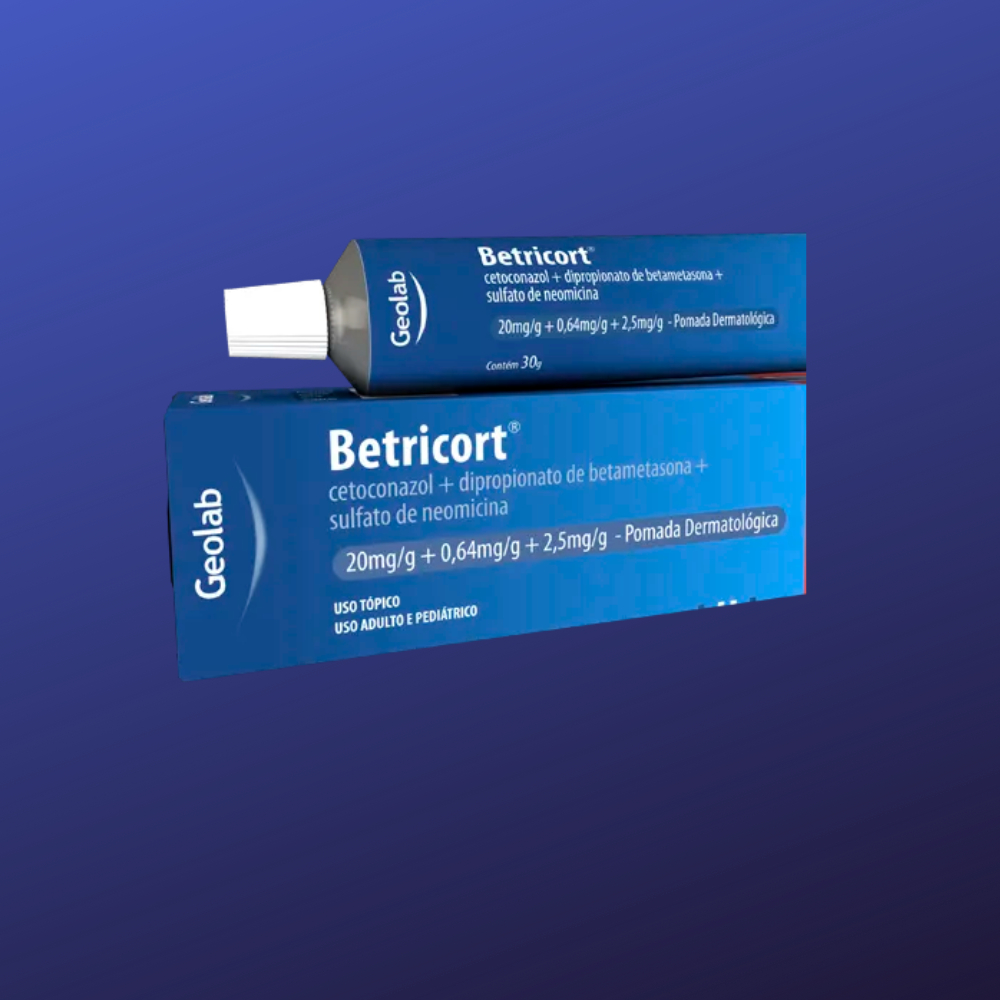 Betricorte Pomada 3 em 1 Micoses na pele Virilhas foliculites