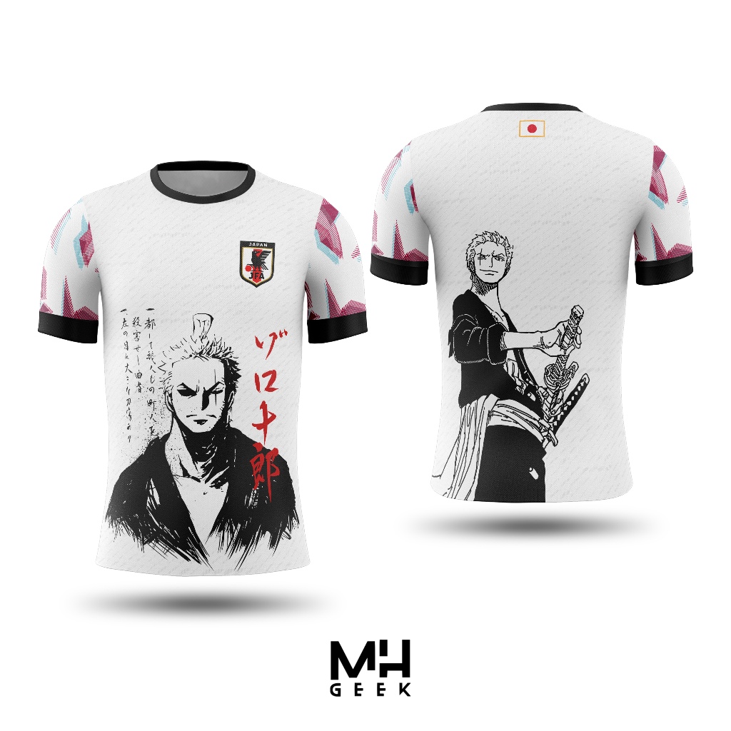 Camisa Camiseta Japão Versão Zoro Espadachin Personalizada Adulto Infantil Masculino Feminino Nome e Numero