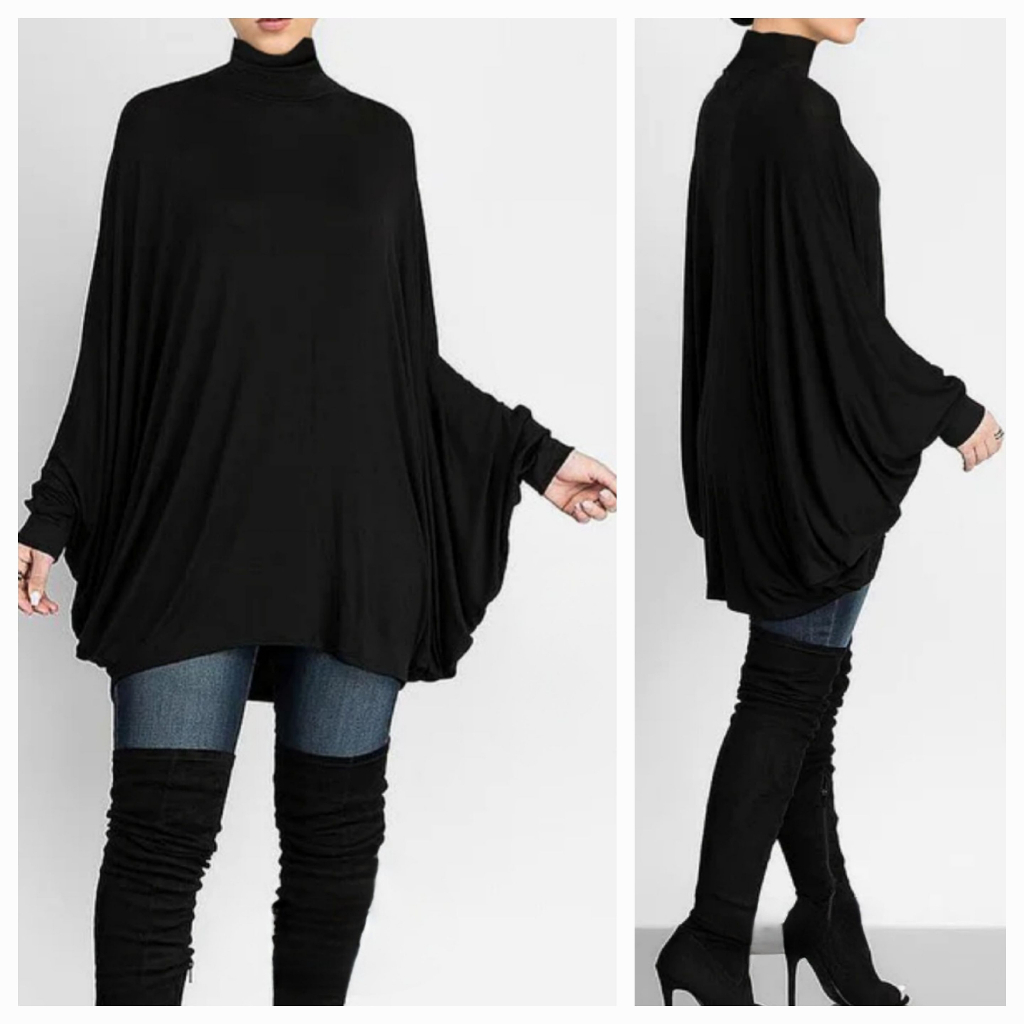 Blusa Poncho Feminina em Lãzinha Plus Size
