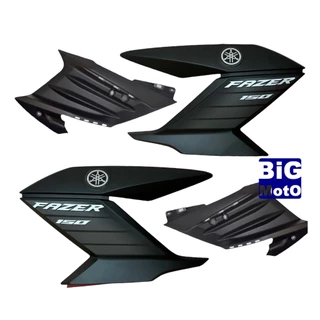 Par Aba do tanque Yamaha Fazer 150 2022/2023/2024 Preto fosco com Complemento