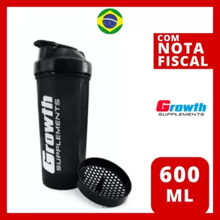 Coqueteleira Growth 600ml Garrafa Academia Shakeira Original - Envio Imediato