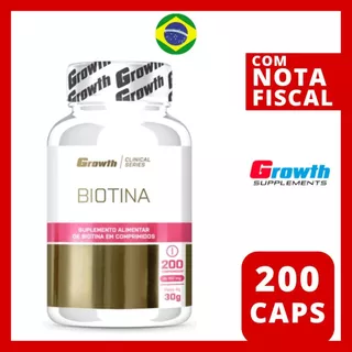 Biotina Growth 200 Comprimidos Original - Envio Imediato