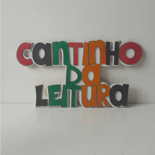 Cantinho Da Leitura MDF 3mm Tamanho 34x20cm Enfeite Decorativo