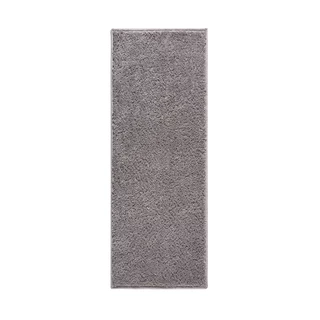 Tapete Passadeira Sala Quarto 66x230cm Antiderrapante Pelo Curto Macio Cinza