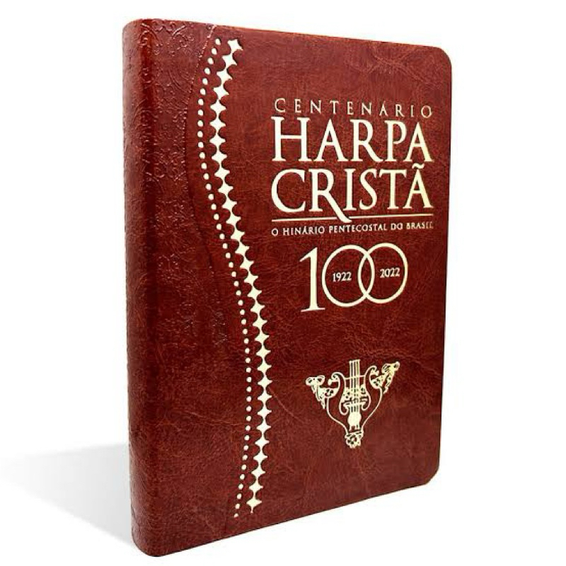 Harpa Cristã Centenário | Luxo Marrom | Edição Comemorativa | Shopee Brasil