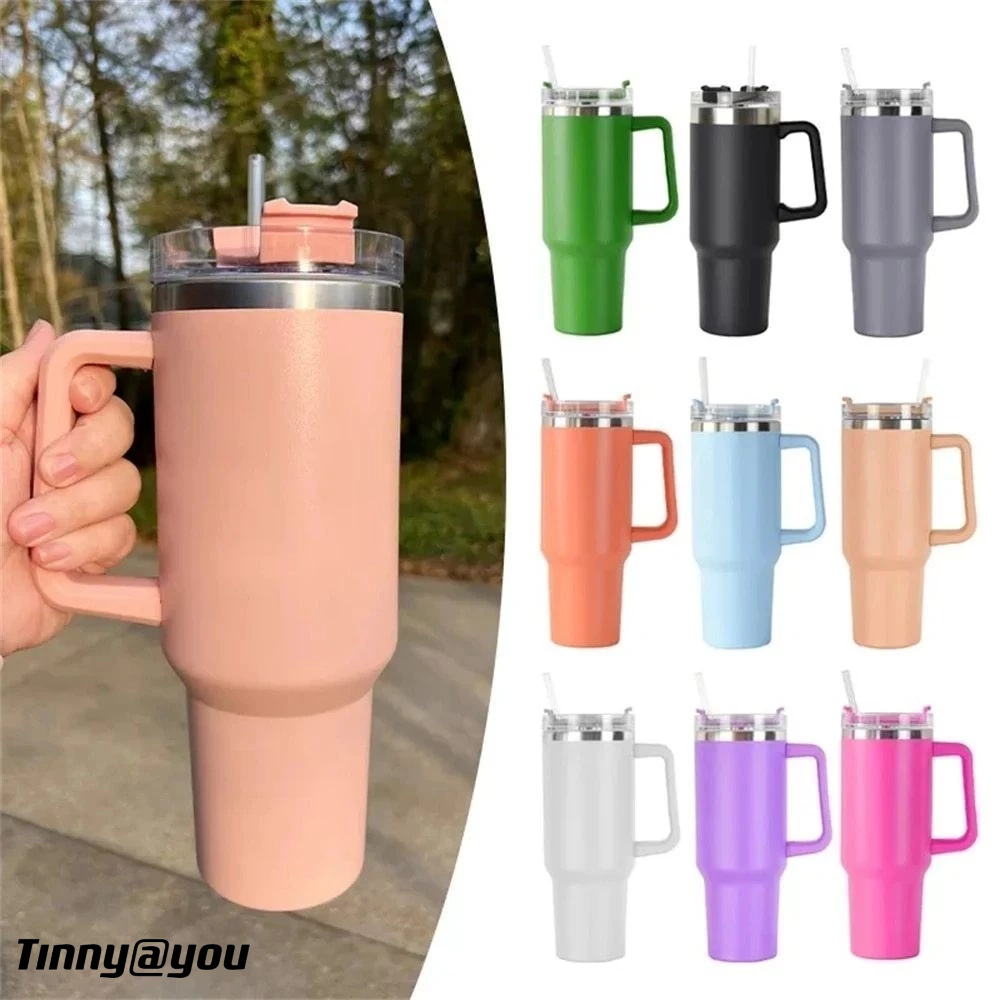 Caneca garrafa copo Térmica 1200ml Estilo Capacidade Generosa Canudo Plástico prática com logo