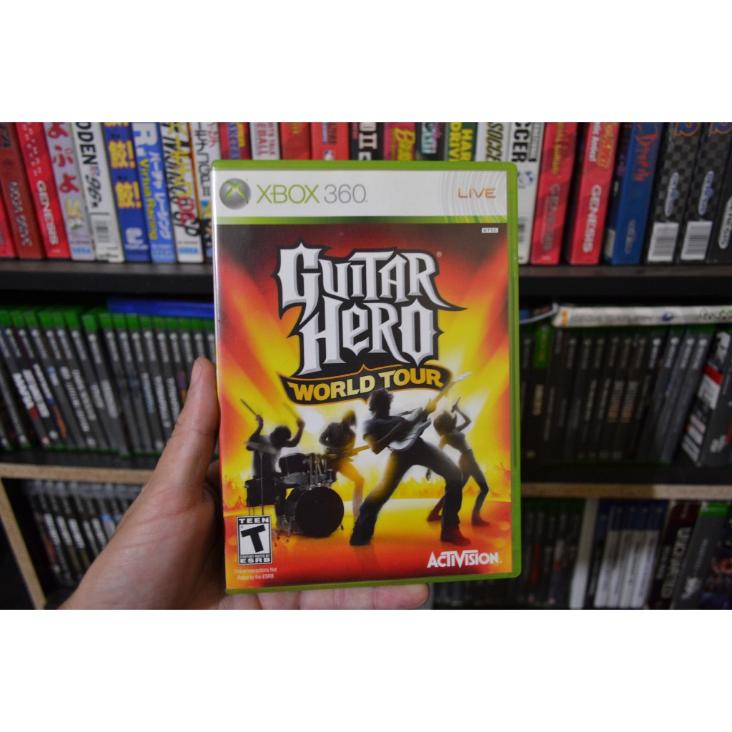 Jeu Guitar Hero World Tour Pour Xbox 360 - édition Complète, Très Bon état, Musique Et Danse