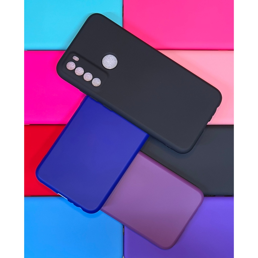 Kit Capa + Pelicula 3D Xiaomi Redmi Note 8 ou apenas Capinha Silicone Aveludado