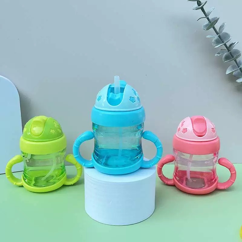 Garrafa De Água Copo para Bebe Com Tampa E Canudo + Alça 200ML | Shopee ...