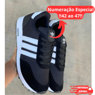 Tênis Casual Esportivo Masculino Numeração Especial 42 43 44 45 46 47 Confortável Super Promoção Grande Leve