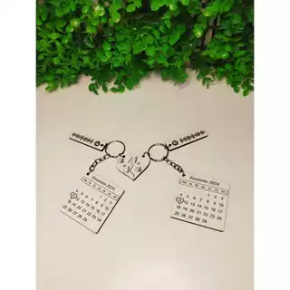 Kit 2 Chaveiros Personalizado Com Calendário Spotify, Presentes De Aniversário, Calendário Personalizado, Chaveiro Em Forma De Coração, Presente De Casal