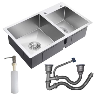 Cuba inox 78*43cm com dispensador de detergente
