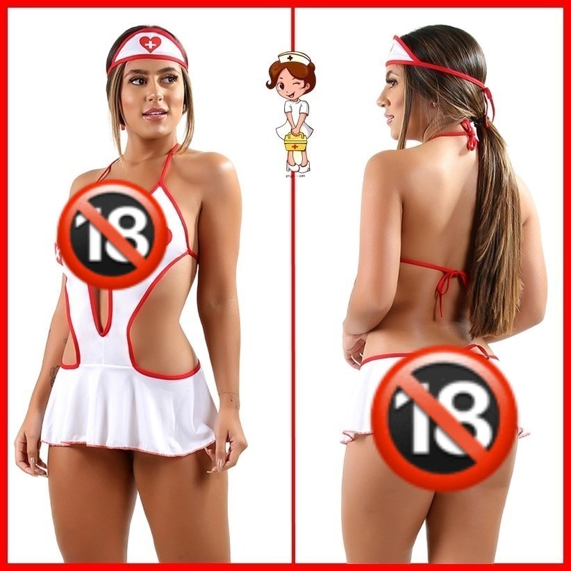 Fantasia Enfermeira Lingerie Sexy Conjunto Doutora Sensual