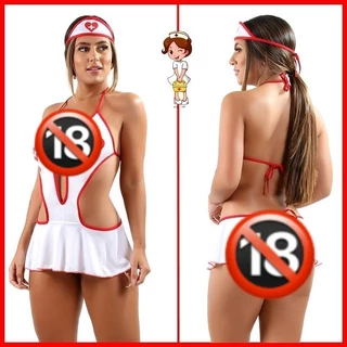 Fantasia Enfermeira Lingerie Sexy Conjunto Doutora Sensual