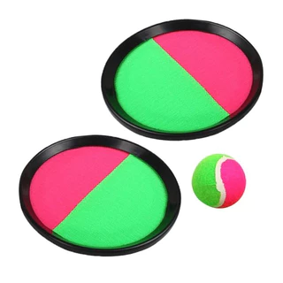 Kit 2 Raquetes Velcro + Bola Esporte Bateu Colou Infantil Jogos para Praia
