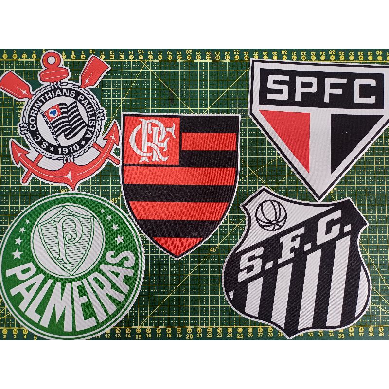 Patch Estampa termocolante Escudo de Times de Futebol