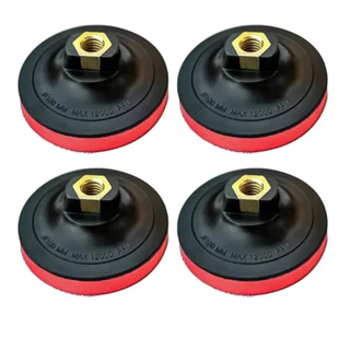 Kit 4x Prato Suporte Com Velcro Para Lixa Diamantada 100mm - LOTUS