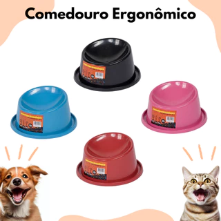 Comedouro Ergonômico Alto Anti Formiga para Gato Adulto e Filhote 150 ml e 80 ml