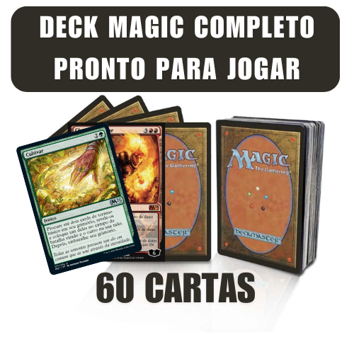 Magic The Gathering Deck Completo pronto para jogar com cartas em Português - 60 cartas