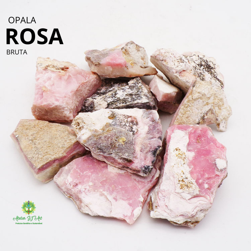 Opala Rosa bruta - Amor e Emoções - Cristal Natural (Venda Unitária ...