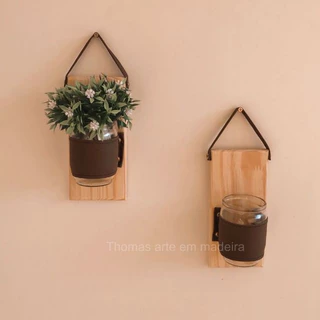 Suporte parede vaso vidro suculenta plantas vertical